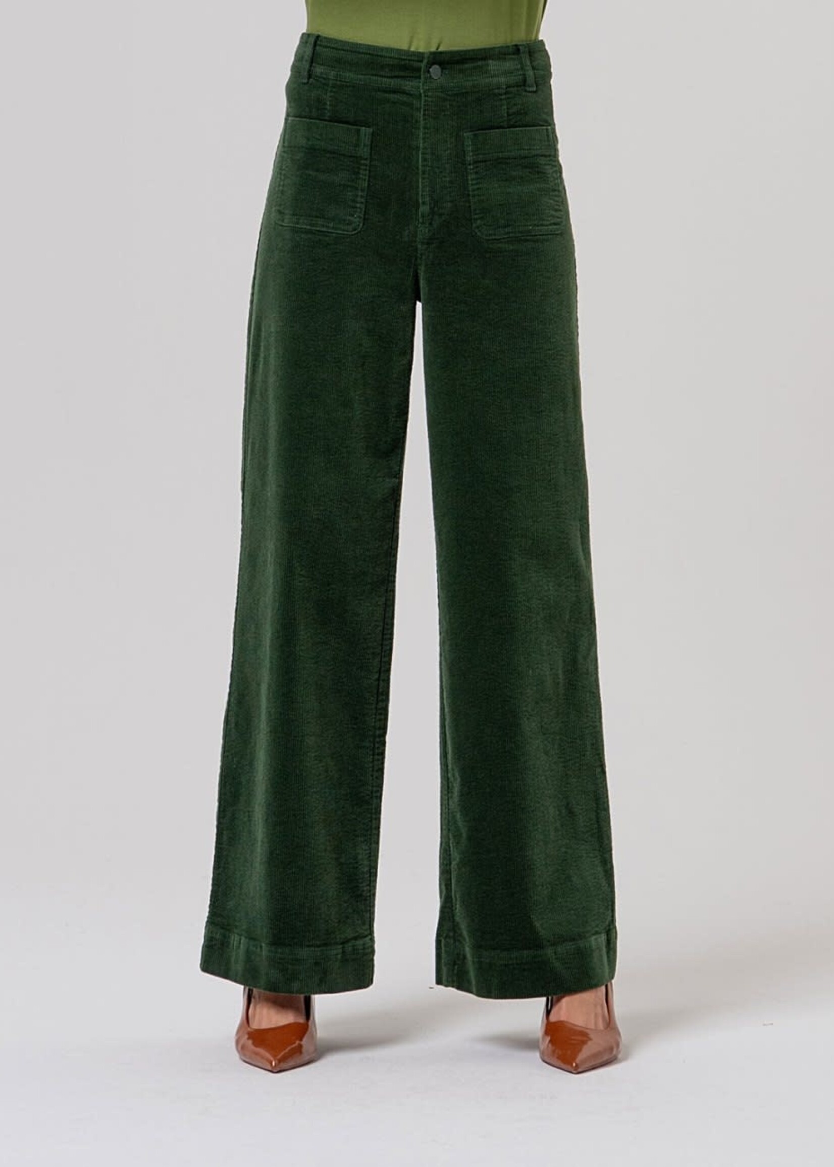 SURKANA SURKANA WIDE LEG TROUSER CORDED PATCH POCKETS KHAKI