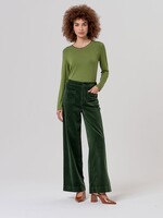 SURKANA SURKANA WIDE LEG TROUSER CORDED PATCH POCKETS KHAKI