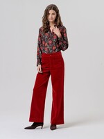 SURKANA SURKANA WIDE LEG TROUSER CORDED PATCH POCKETS RED