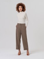SURKANA SURKANA STRAIGHT LEG CHECK TROUSER CAMEL