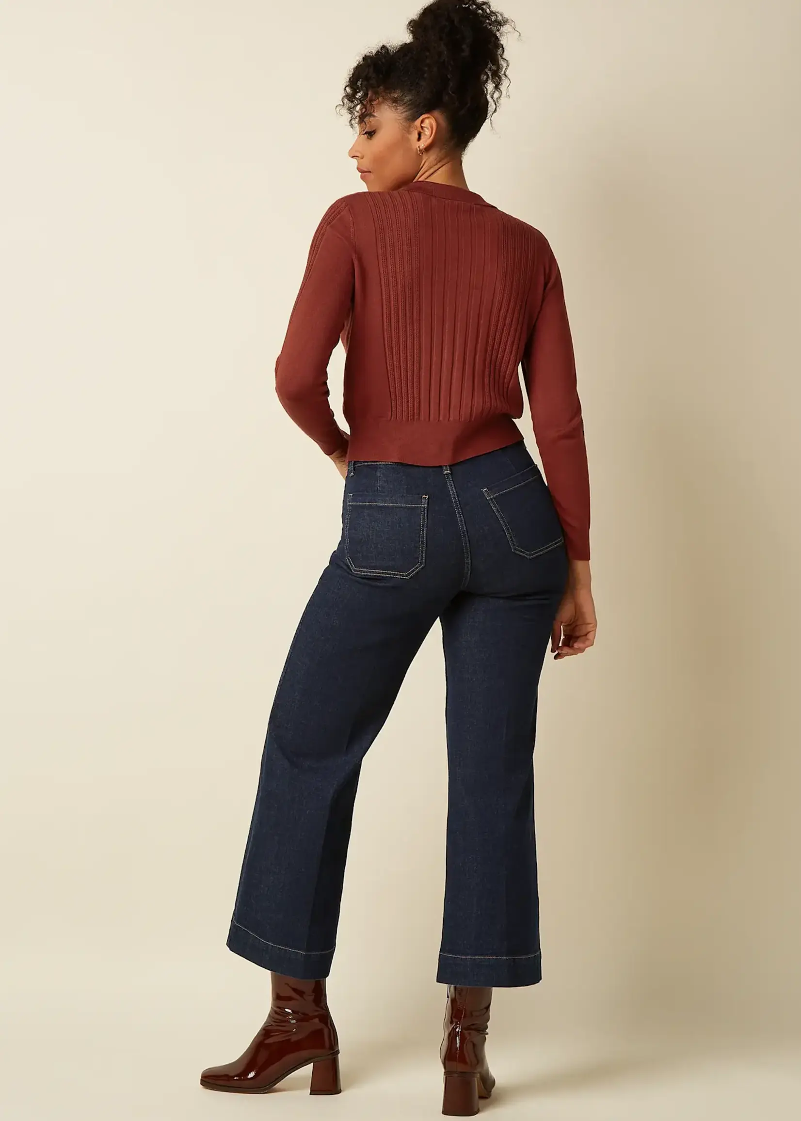 KING LOUIE KING LOUIE SOFIE CARDIGAN MATCH KNIT SPICEY BROWN