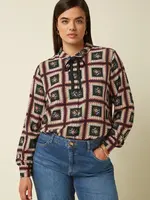 KING LOUIE KING LOUIE MAISIE BLOUSE MELROSE BLACK