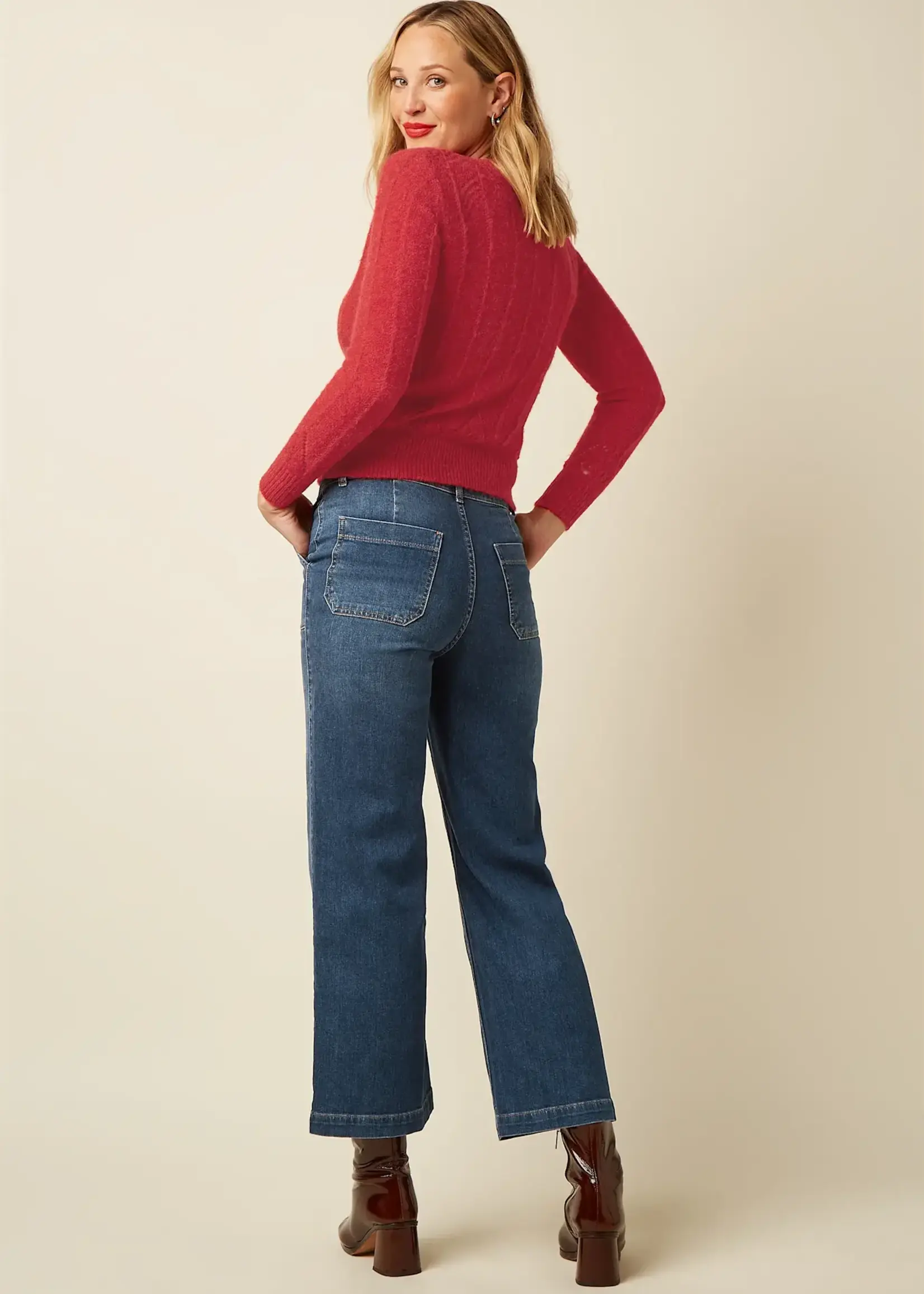 KING LOUIE KING LOUIE LIA TOP HIVER KNIT FIERY RED