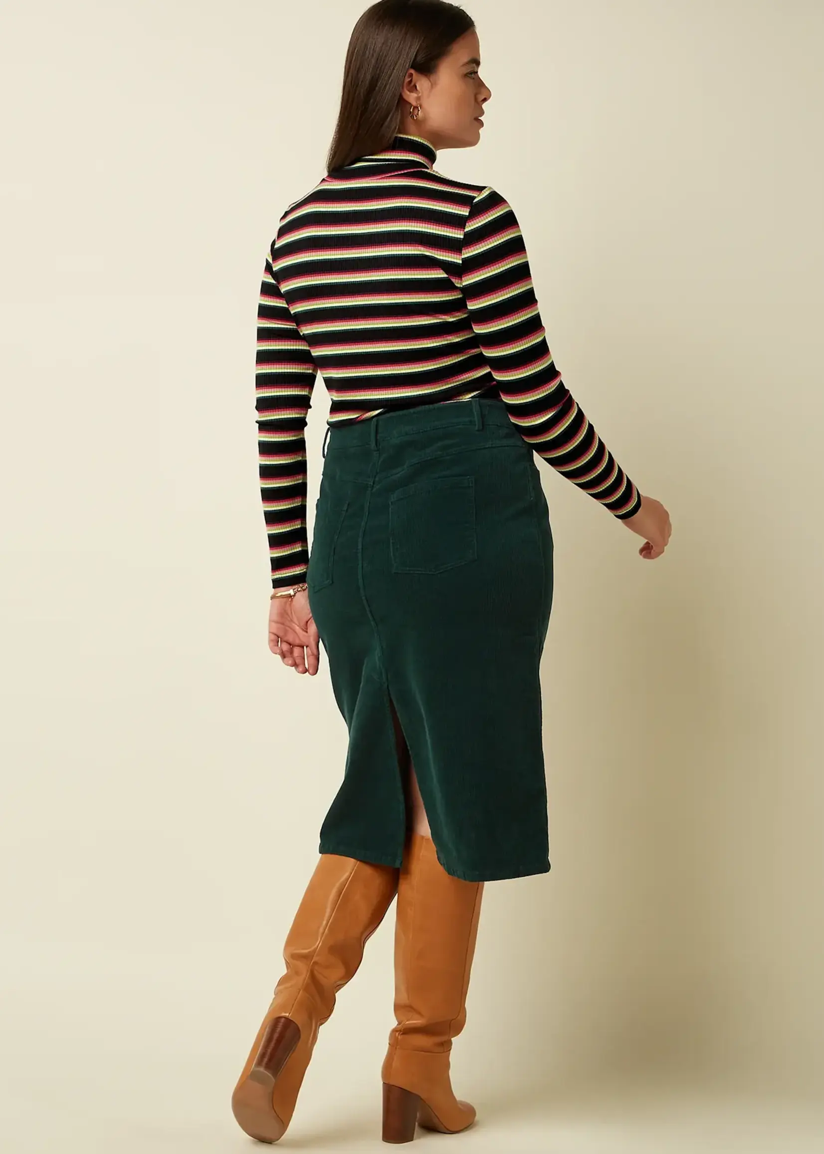 KING LOUIE KING LOUIE ROLLNECK TOP LOTTIE STRIPE IMPERIAL PURPLE