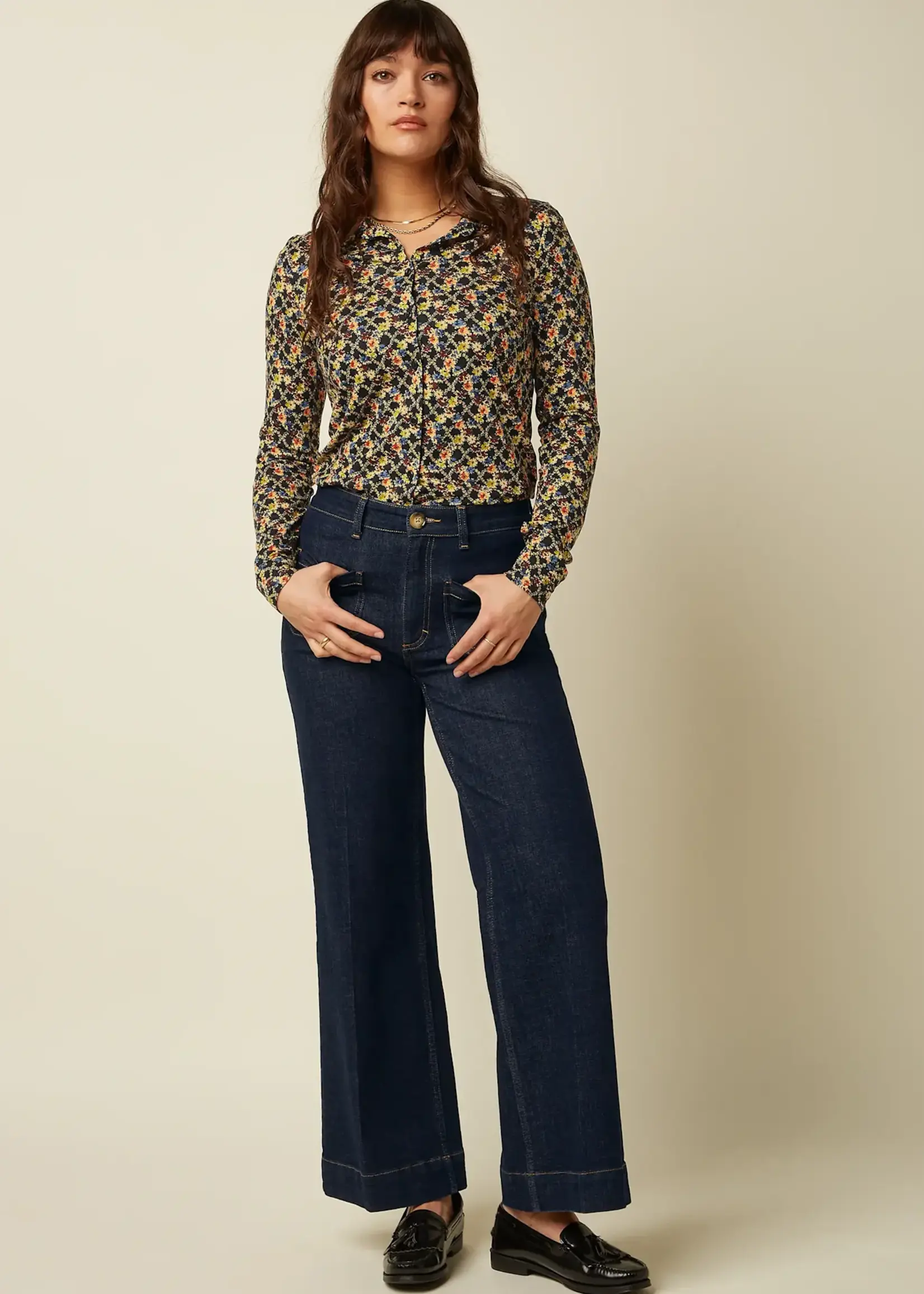 KING LOUIE KING LOUIE BLOUSE MADEE BLACK