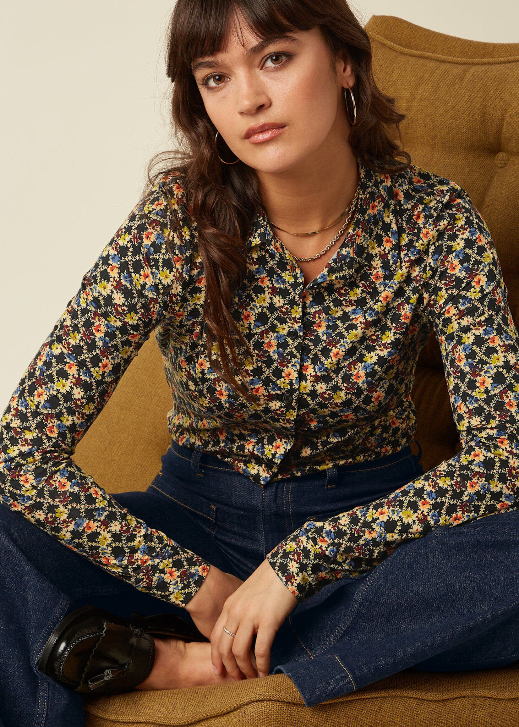 KING LOUIE KING LOUIE BLOUSE MADEE BLACK