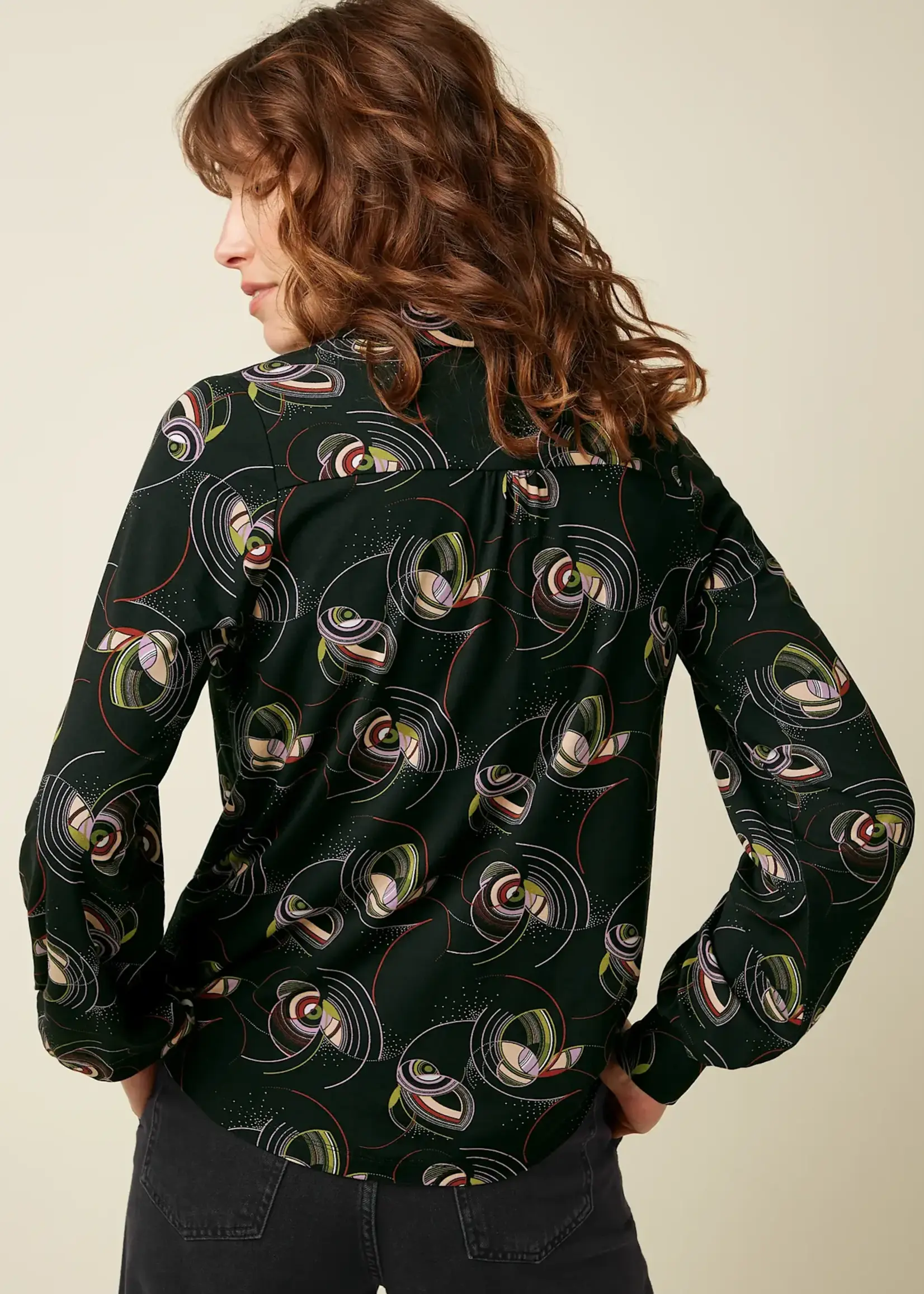 KING LOUIE KING LOUIE MAISIE BLOUSE DOLLY BLACK