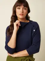 KING LOUIE KING LOUIE ZIRA KNIT TOP BONHEUR EVENING BLUE