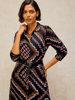 WHITE STUFF WHITE STUFF RUA JERSEY DRESS NAVY MULTI