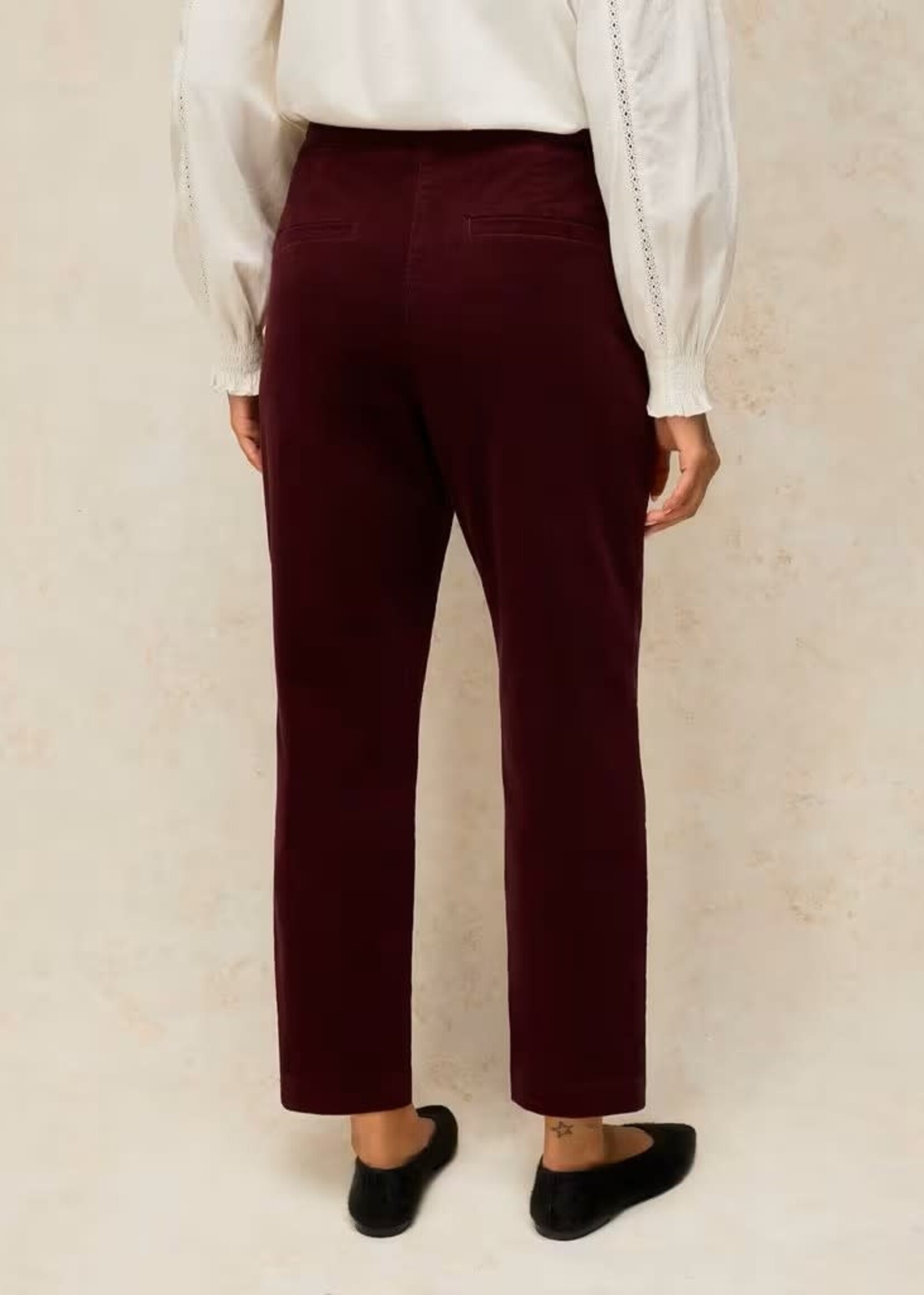 WHITE STUFF WHITE STUFF ILLY CORD CROP TROUSER PLUM