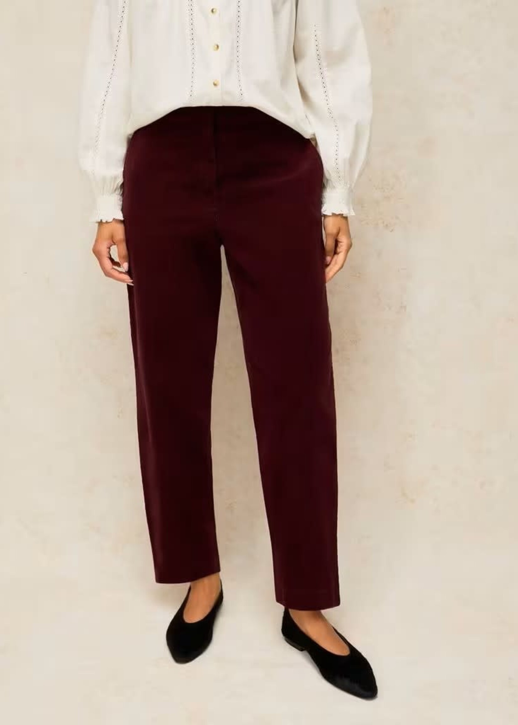 WHITE STUFF WHITE STUFF ILLY CORD CROP TROUSER PLUM
