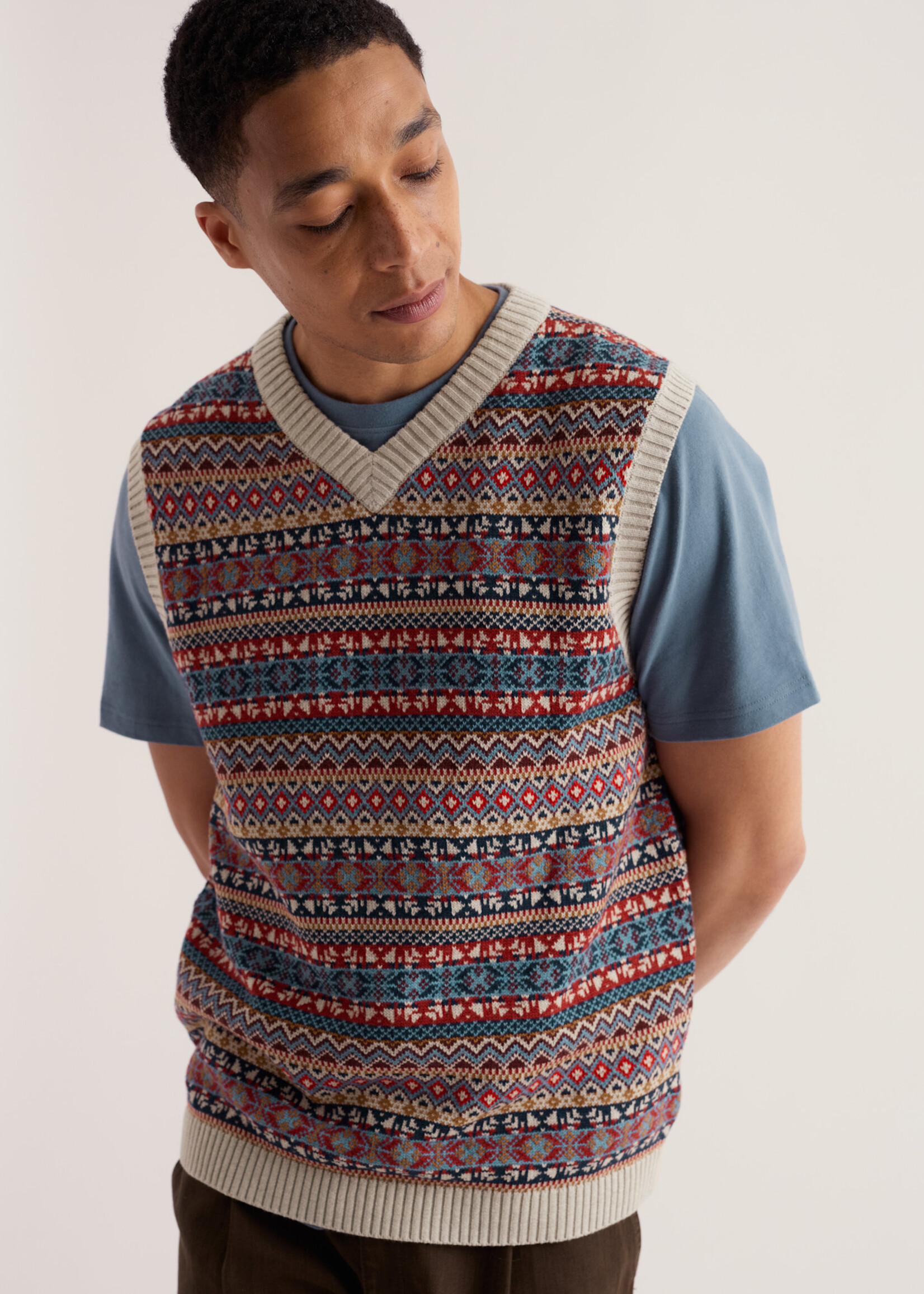 SEASALT CORNWALL SEASALT MEN’S KITTO VEST TWIGS TIMBER