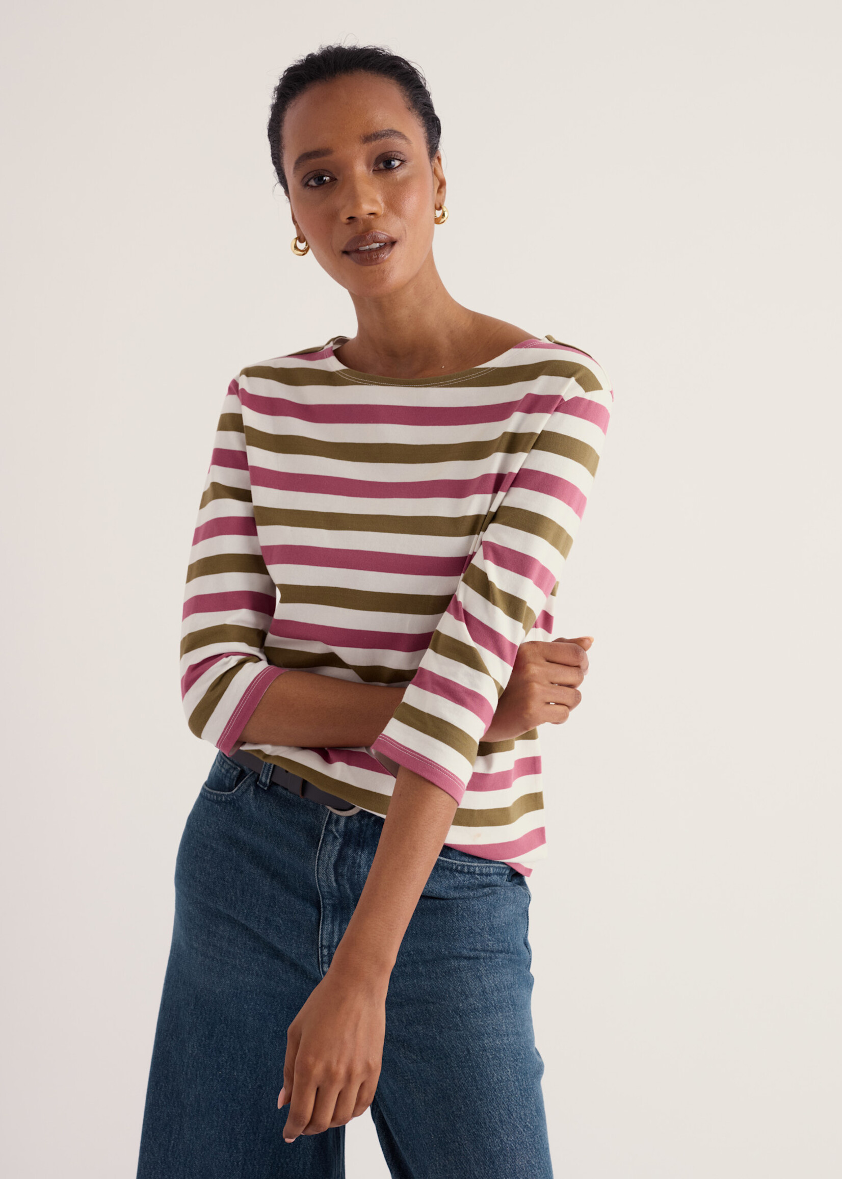SEASALT CORNWALL SEASALT SAILOR TOP DUET SCALLION ROSA