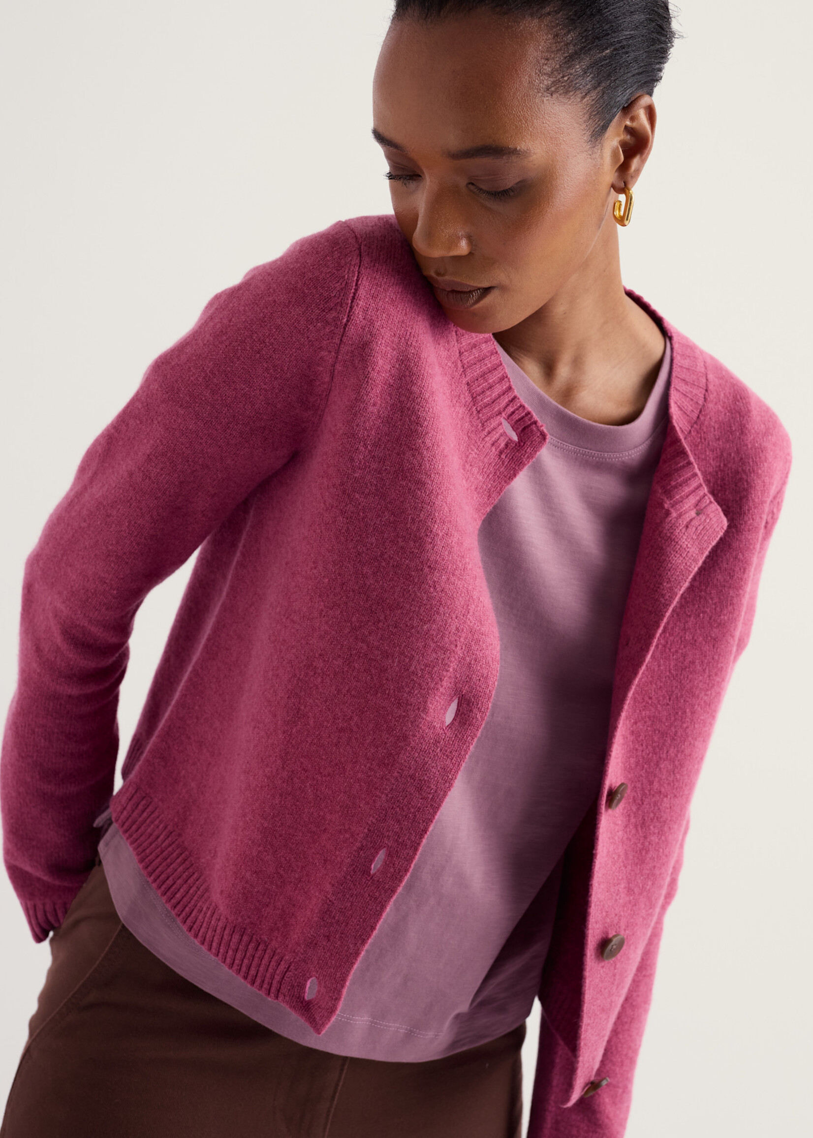 SEASALT CORNWALL SEASALT TERN TIDE CARDIGAN ROSA