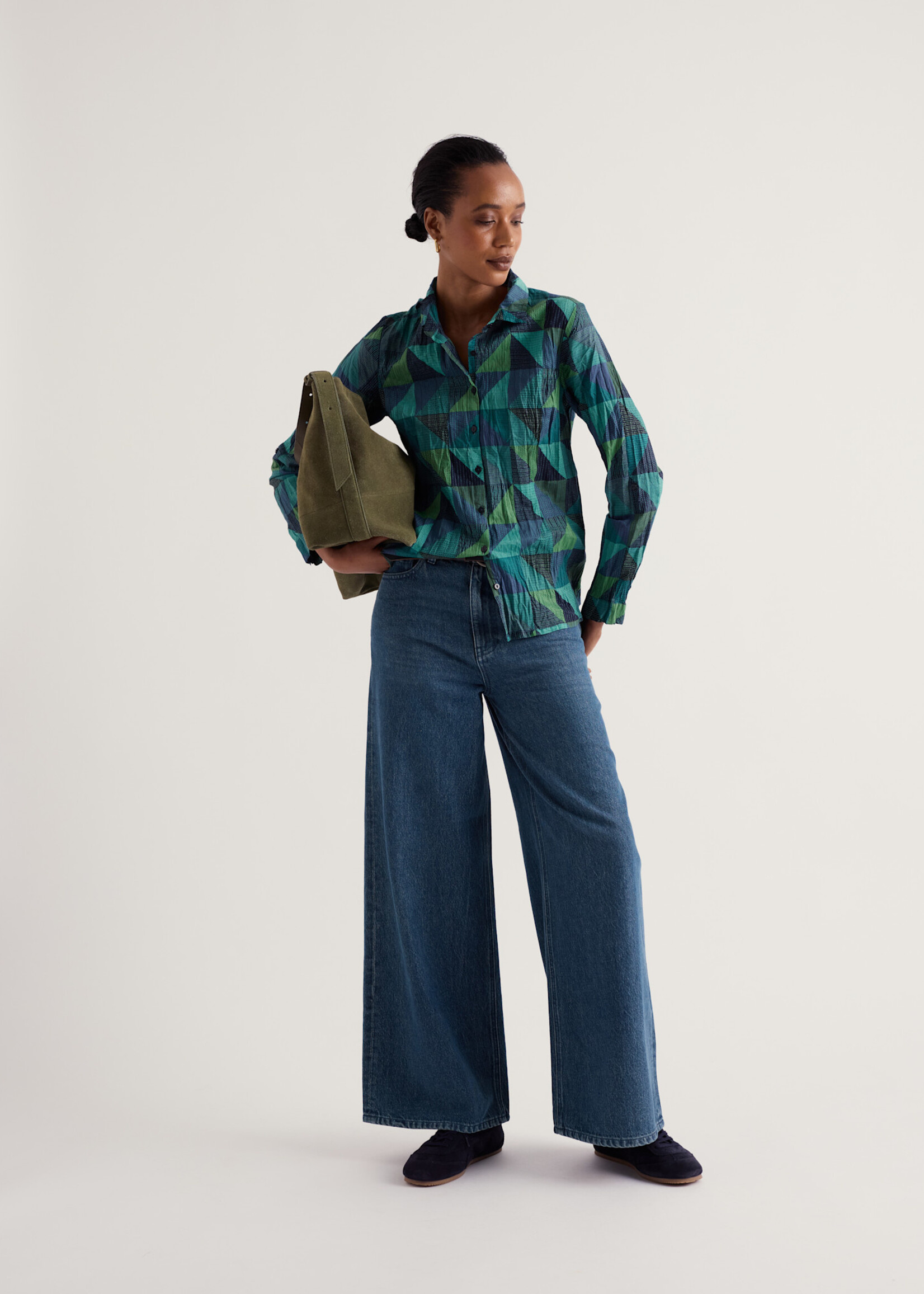SEASALT CORNWALL SEASALT LARISSA SHIRT BLANKET GEO ESTUARY