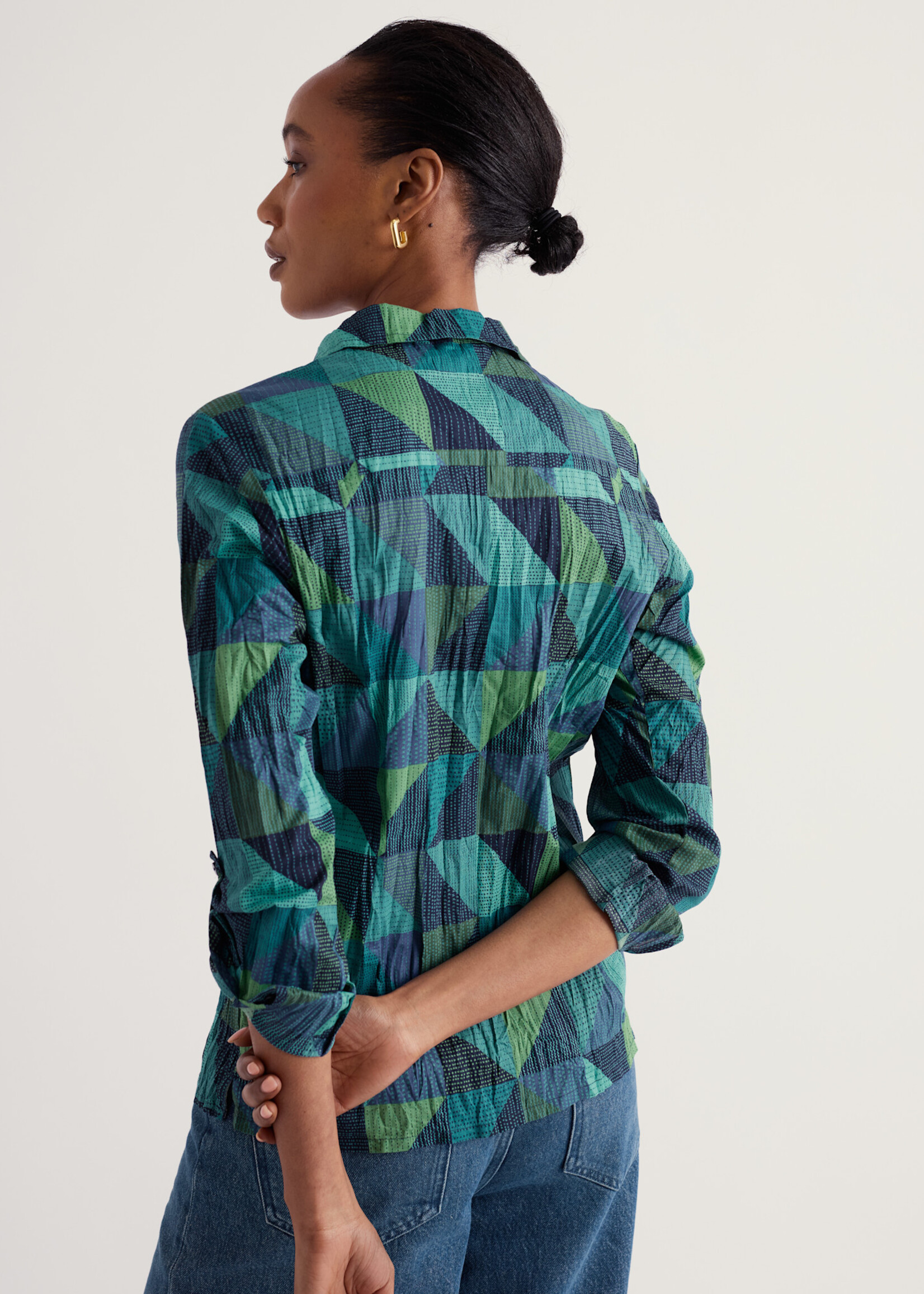 SEASALT CORNWALL SEASALT LARISSA SHIRT BLANKET GEO ESTUARY
