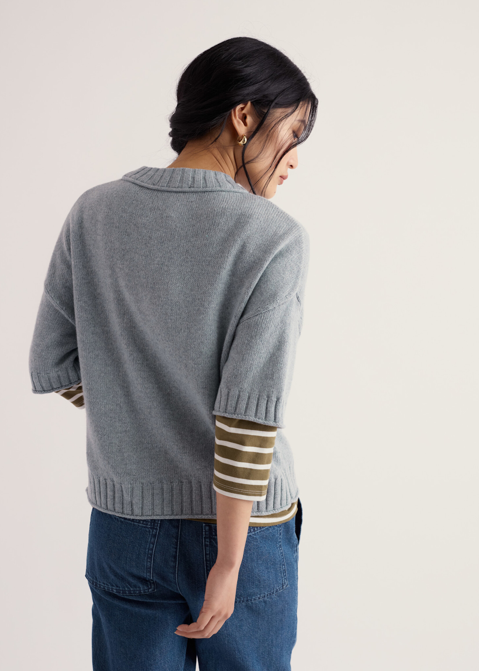SEASALT CORNWALL SEASALT FISTRAL JUMPER LIMPET