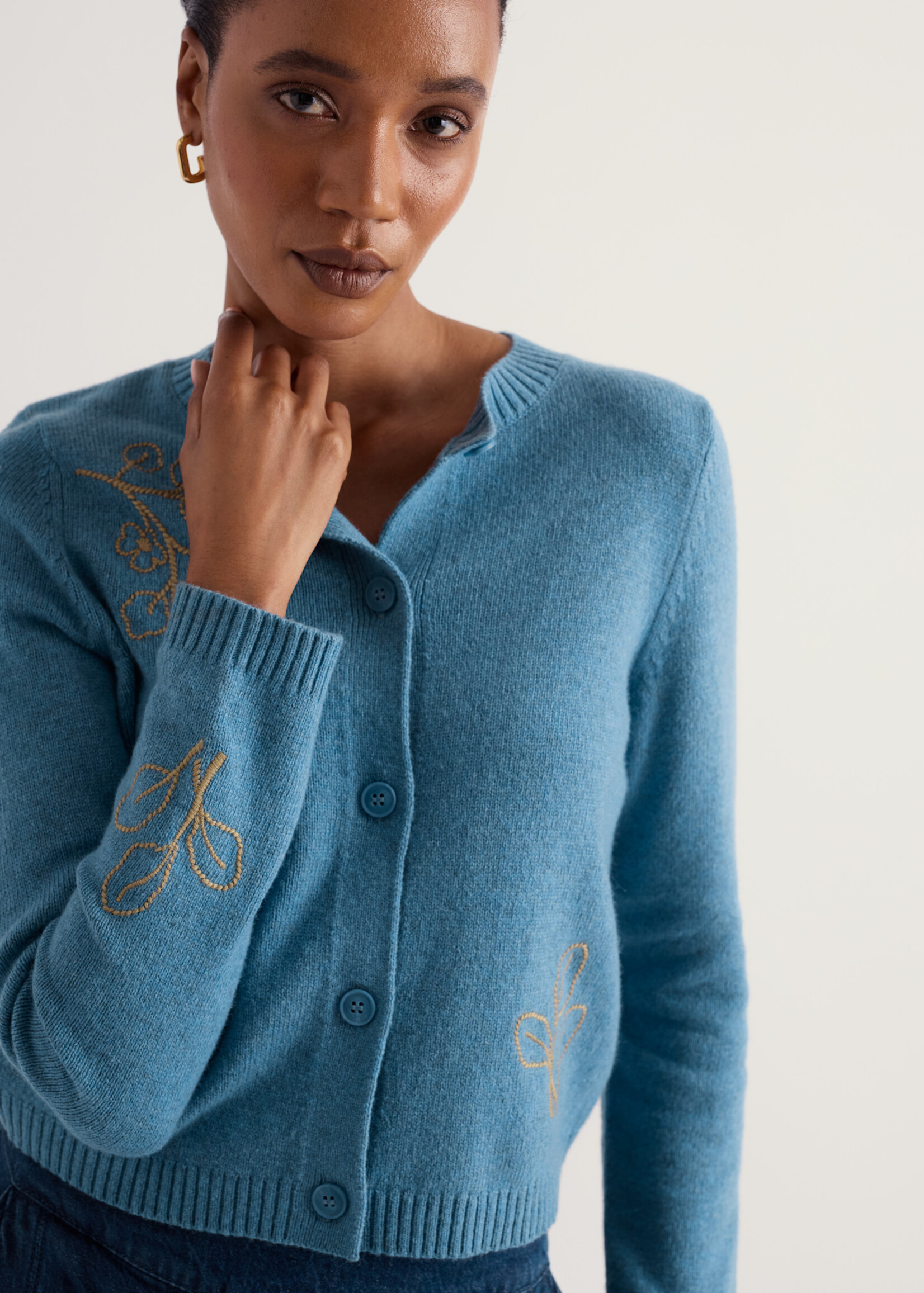 SEASALT CORNWALL SEASALT POTTING SHED CARDIGAN FLORA STUDY CADET