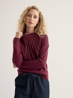 SEASALT CORNWALL SEASALT STONE CHAT JUMPER PLUM BERRY