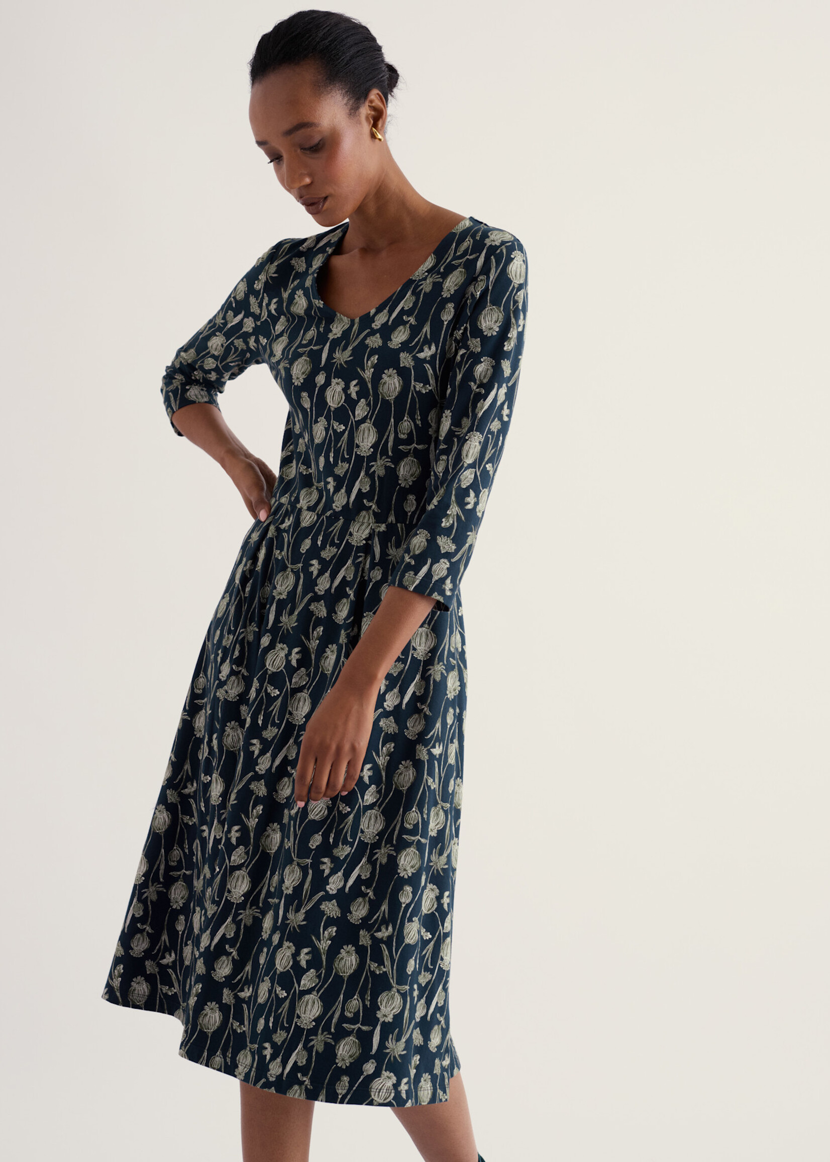 SEASALT CORNWALL SEASALT 3/4 PIER VIEW DRESS LINE SEEDPODS MARITIME