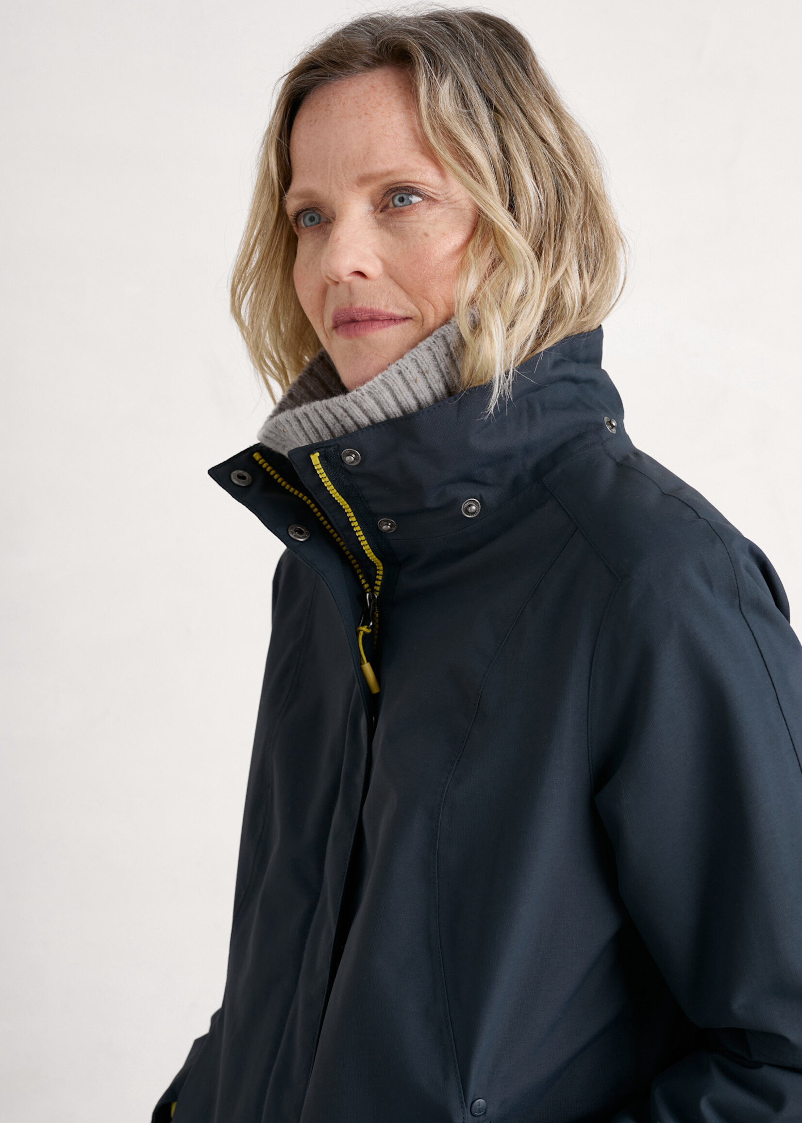SEASALT CORNWALL SEASALT JANELLE COAT SQUID INK