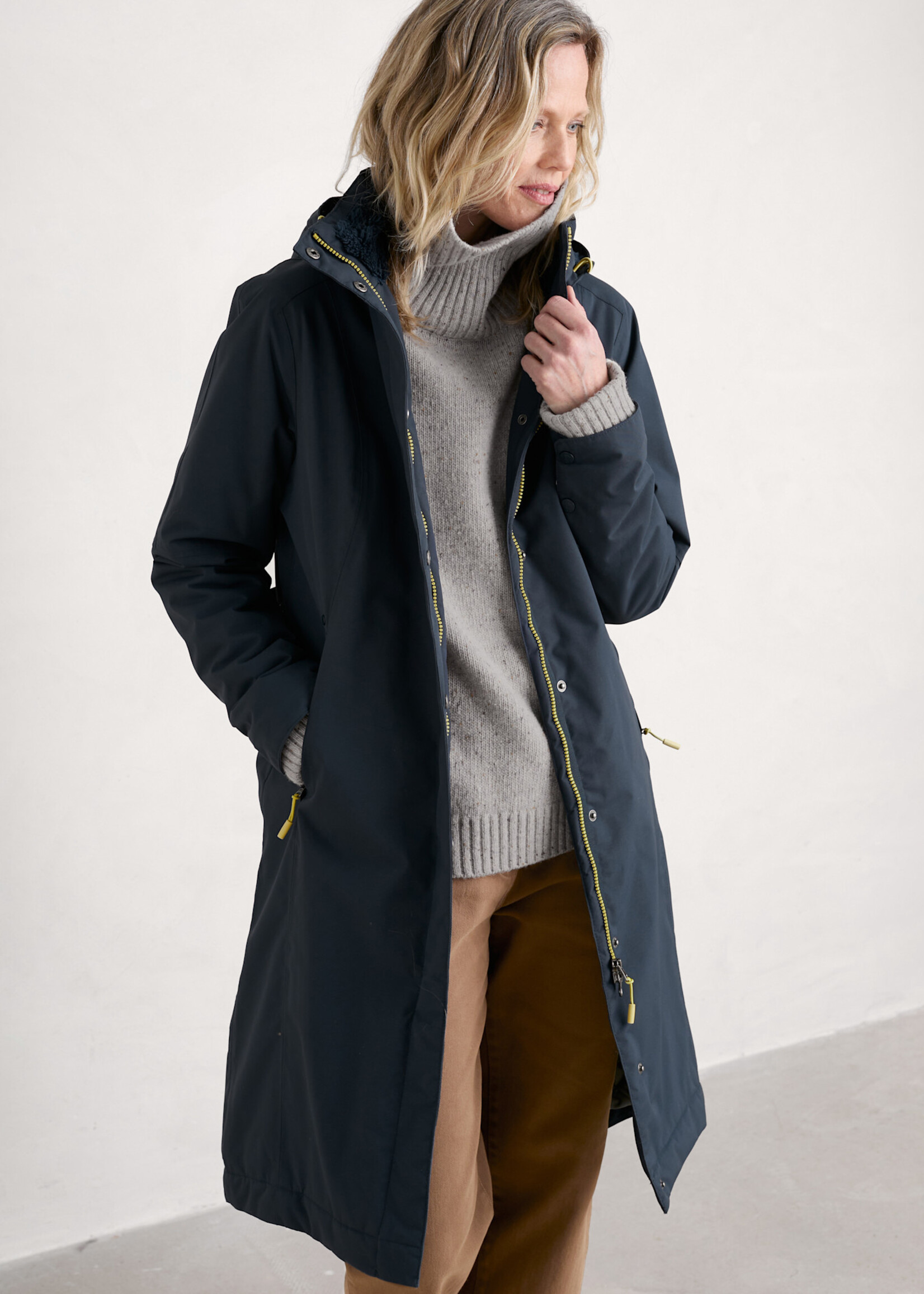 SEASALT CORNWALL SEASALT JANELLE COAT SQUID INK