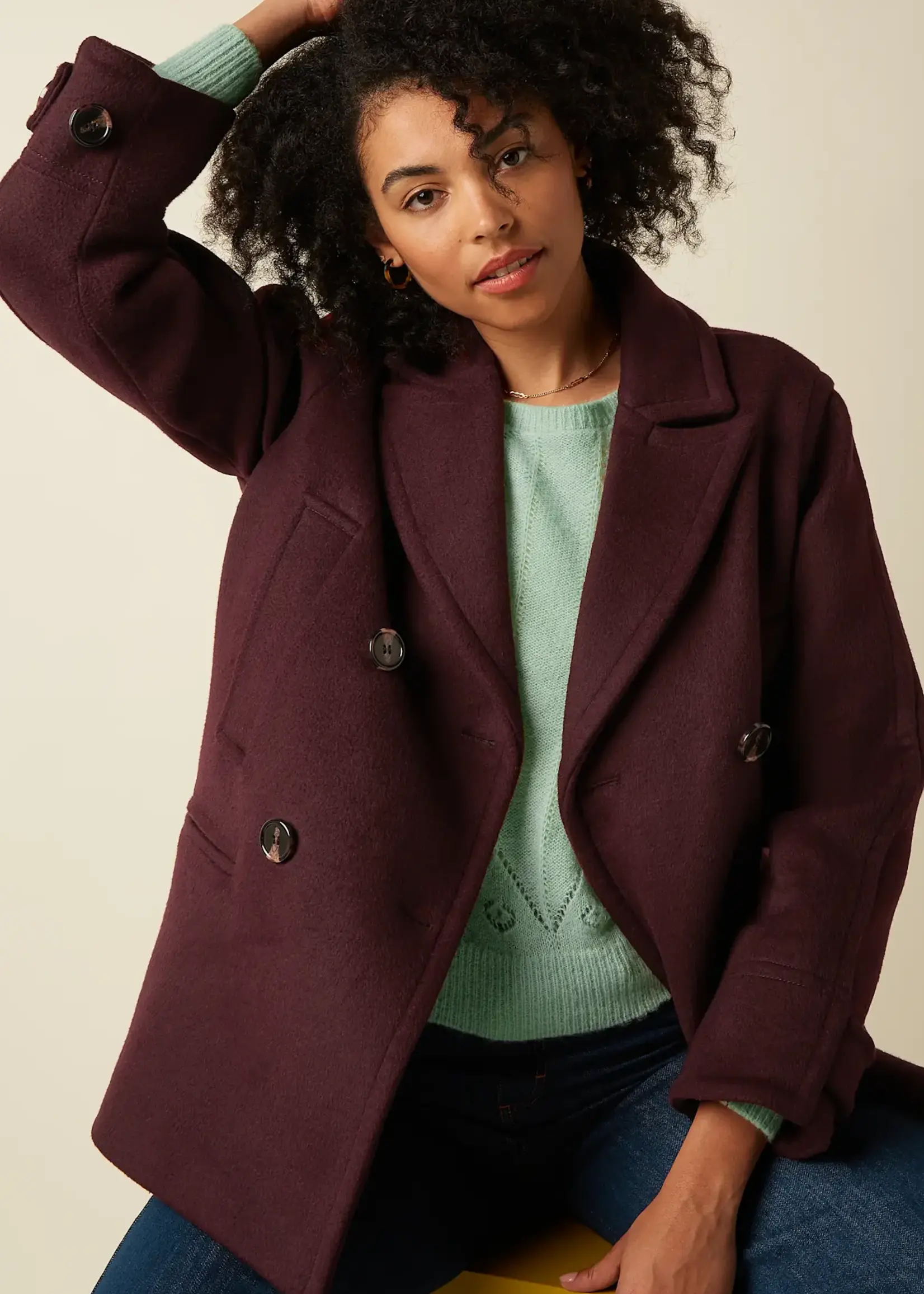KING LOUIE KING LOUIE ARINA COAT MILES PORTO RED
