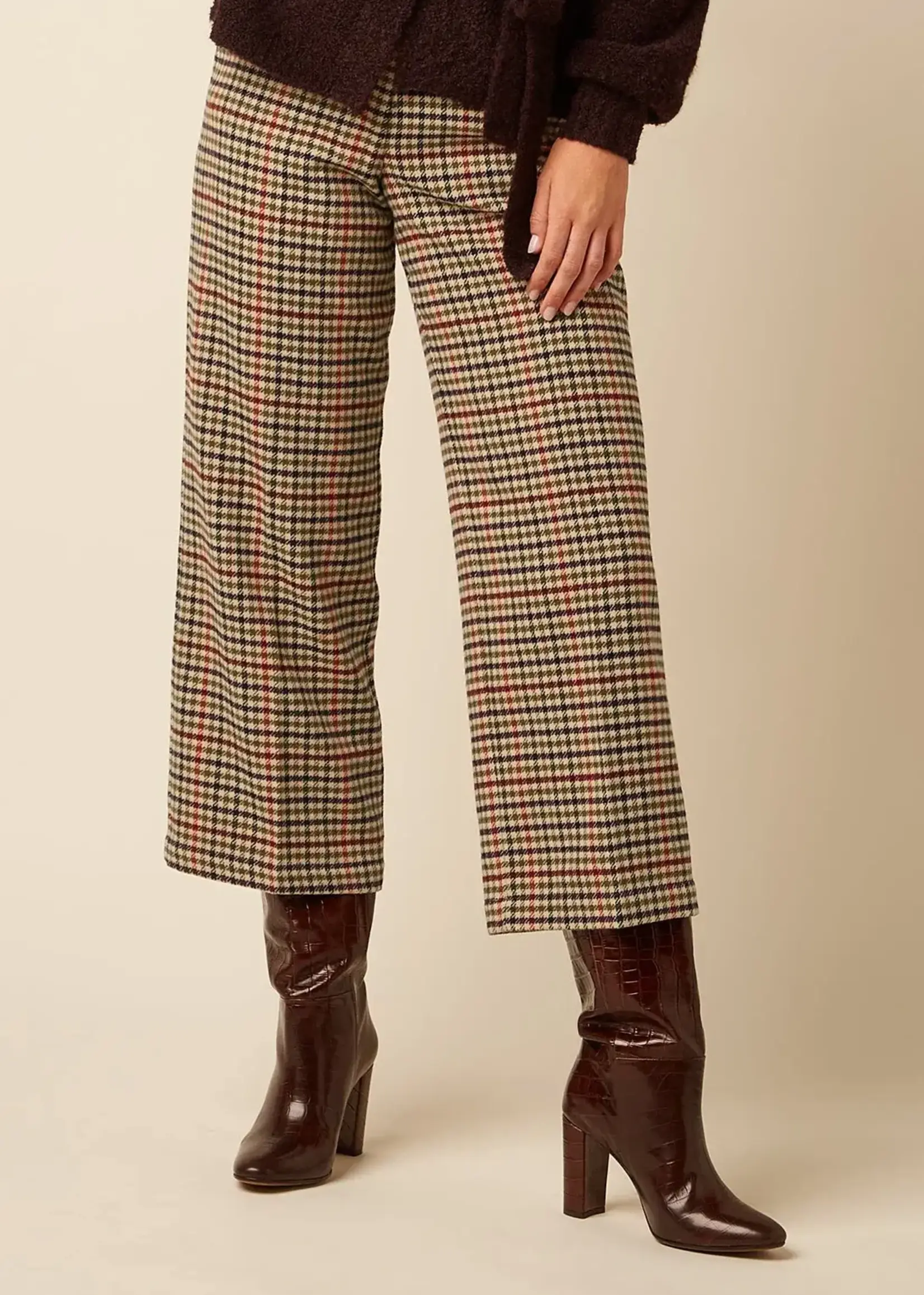 KING LOUIE KING LOUIE FREDERICA PANTS BASSO CHECK MARZIPAN