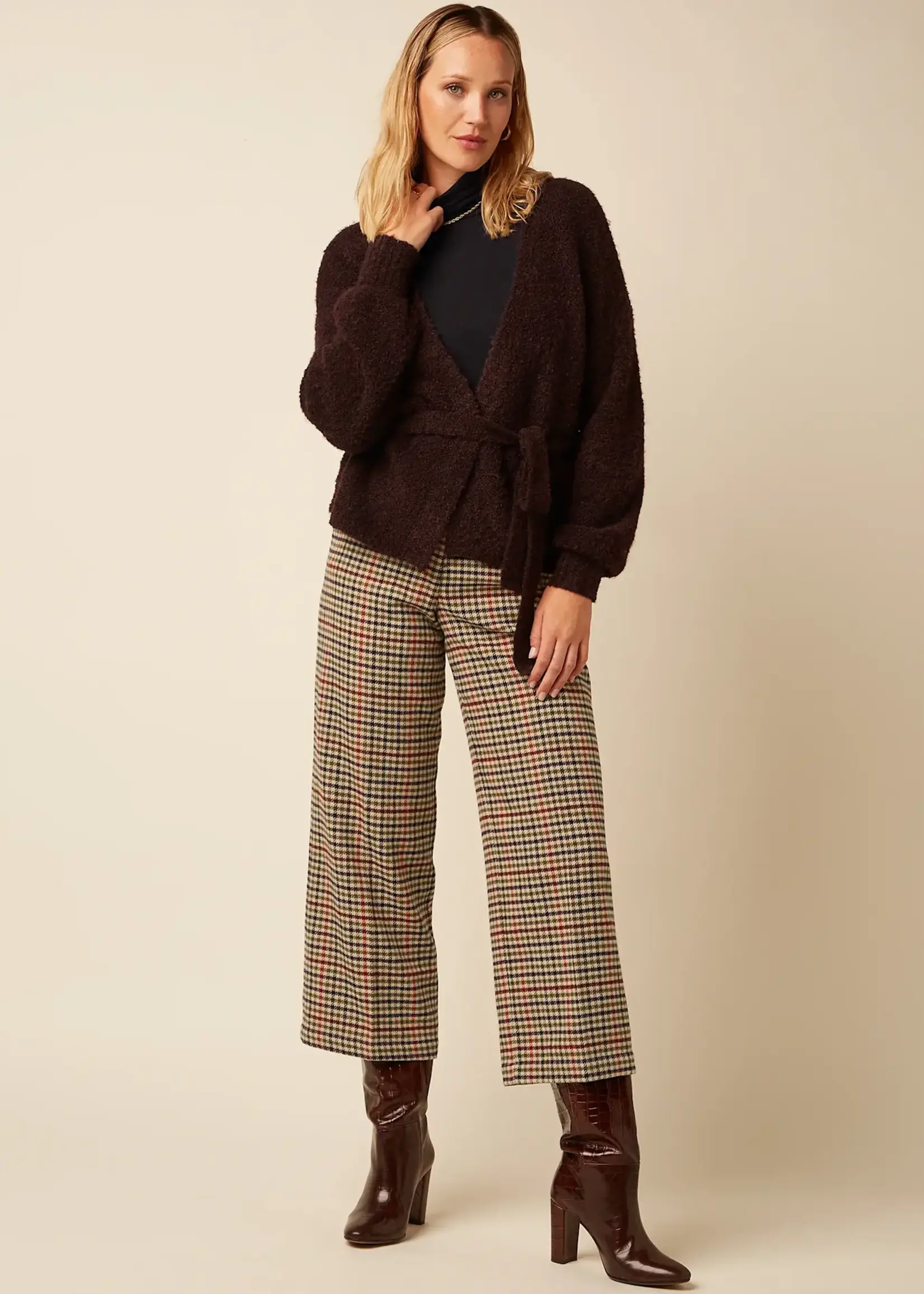 KING LOUIE KING LOUIE FREDERICA PANTS BASSO CHECK MARZIPAN