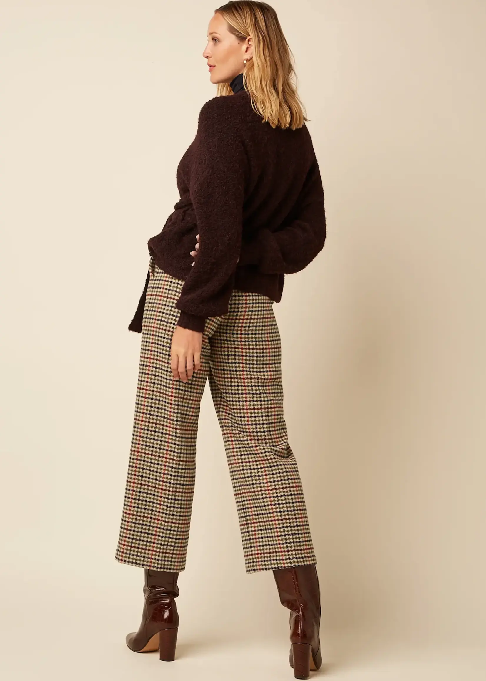 KING LOUIE KING LOUIE FREDERICA PANTS BASSO CHECK MARZIPAN