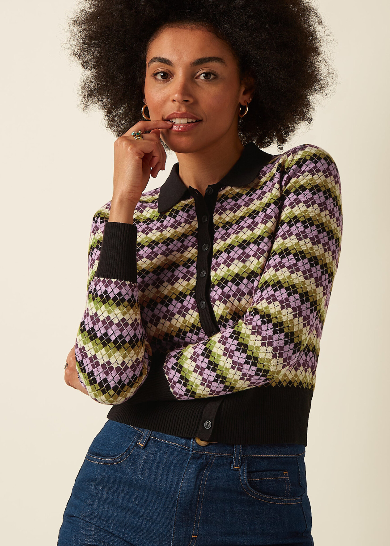 KING LOUIE KING LOUIE SOFIE CARDI CHICAGO BLACK