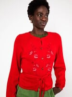 BLUTSGESCHWISTER BLUTSGESCHWISTER CARDIGAN TENDER THOUGHTS ROSY RED DREAM KNIT