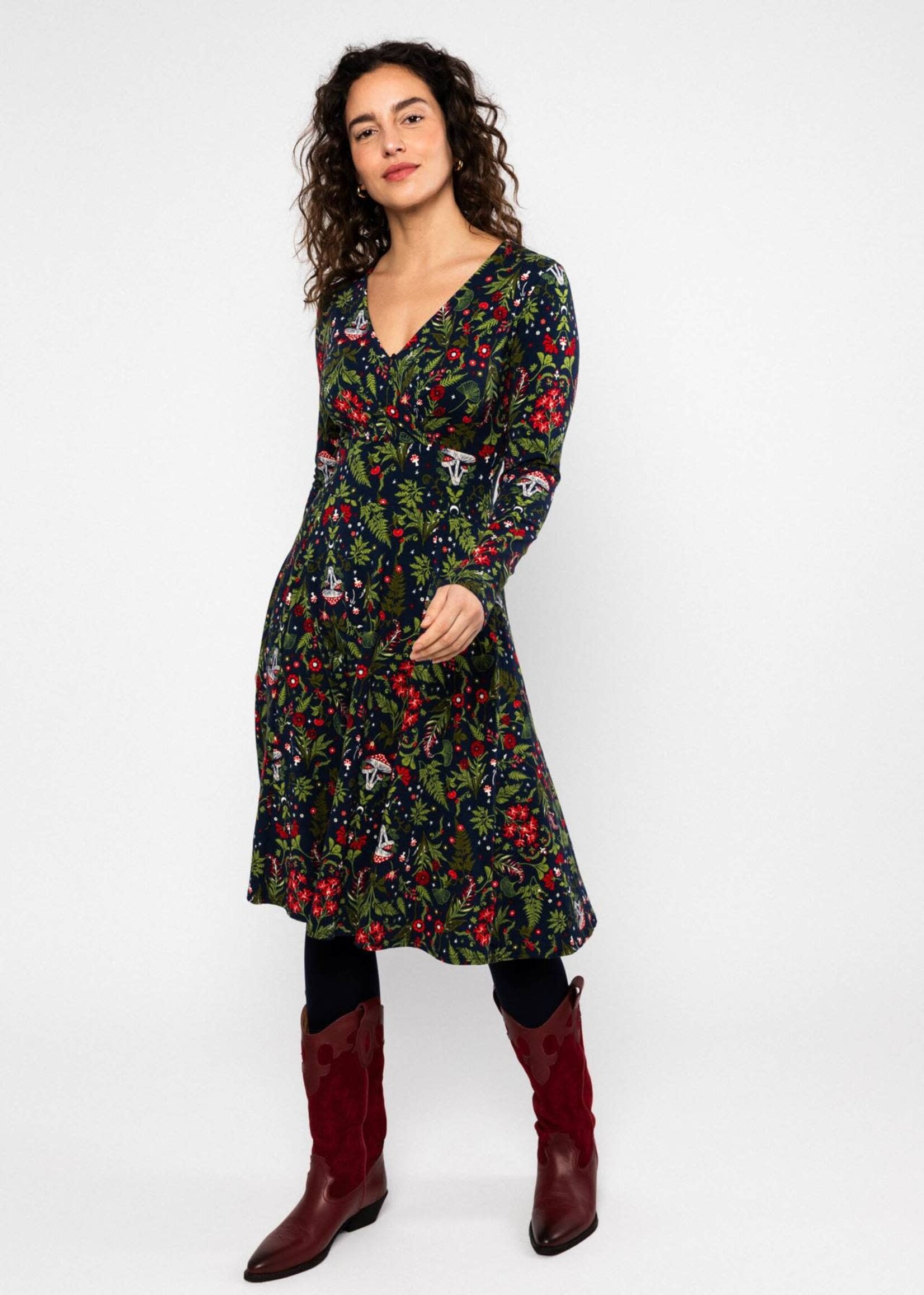 BLUTSGESCHWISTER BLUTSGESCHWISTER SHALALA TRALALA DRESS DREAMY MUSHROOM CARPET