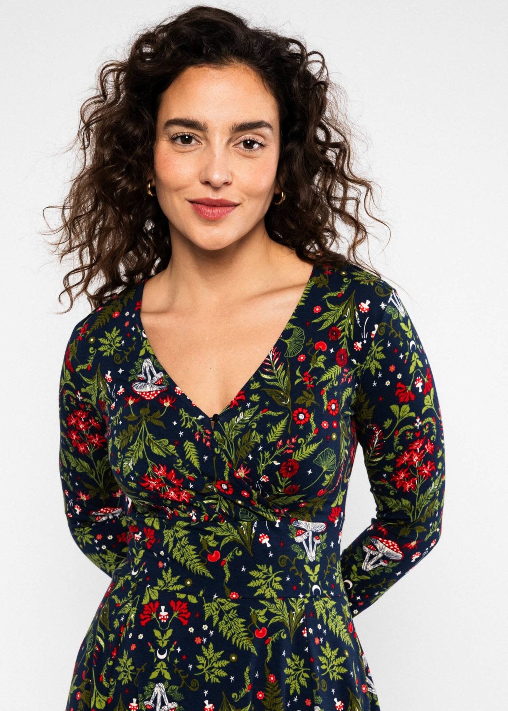BLUTSGESCHWISTER BLUTSGESCHWISTER SHALALA TRALALA DRESS DREAMY MUSHROOM CARPET