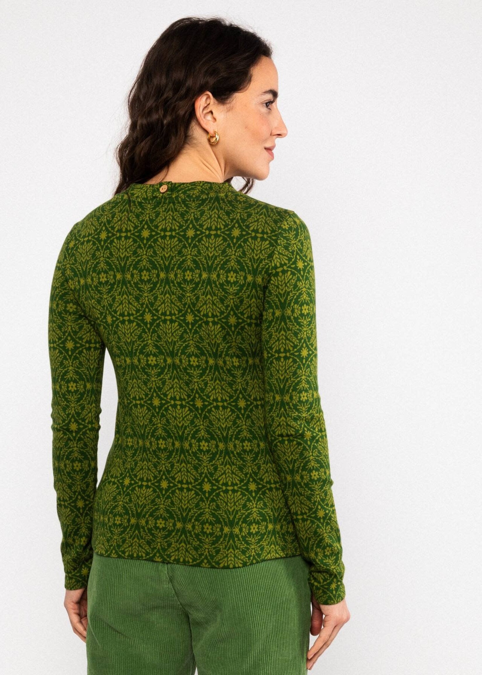 BLUTSGESCHWISTER BLUTSGESCHWISTER SAFE AND WARM TURTLE TOP GREEN HARVEST THANKS