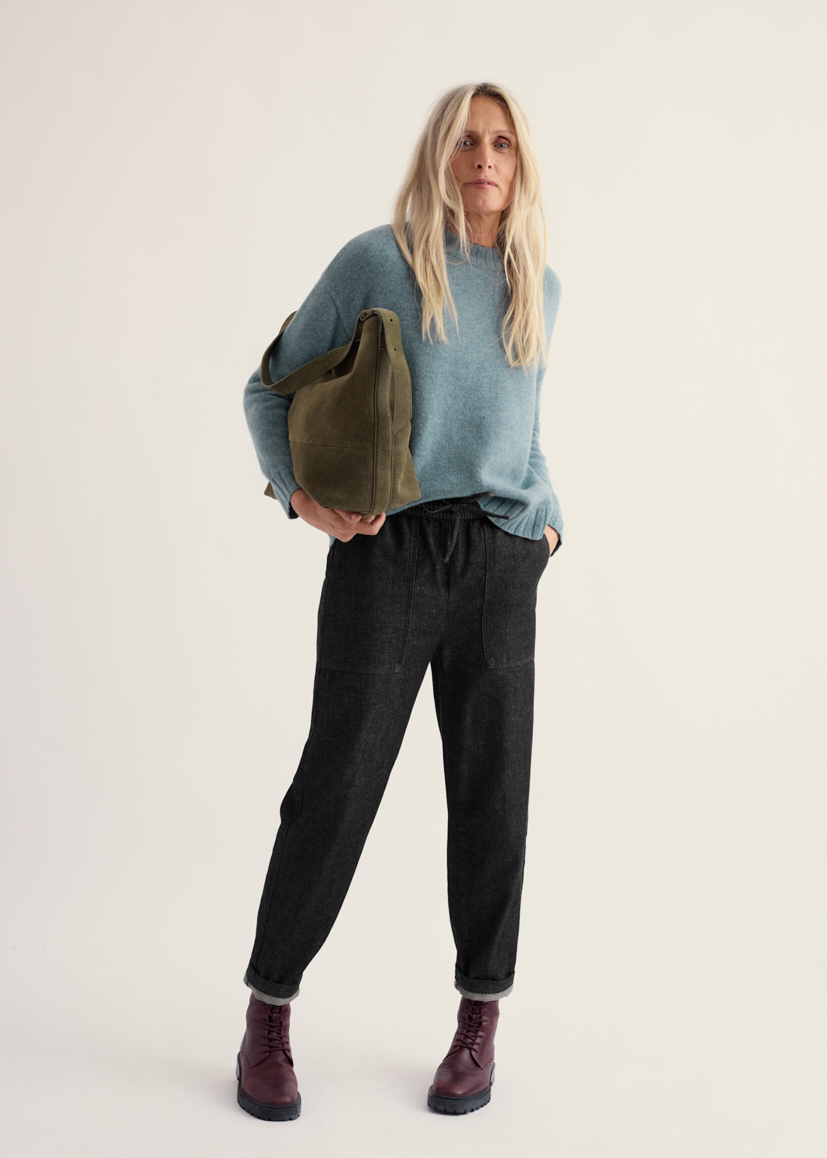 SEASALT CORNWALL SEASALT EVENING BAY JUMPER LICHEN
