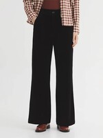 NICE THINGS NICE THINGS ELASTIC CORDUROY POCKET PAN TROUSERS BLACK