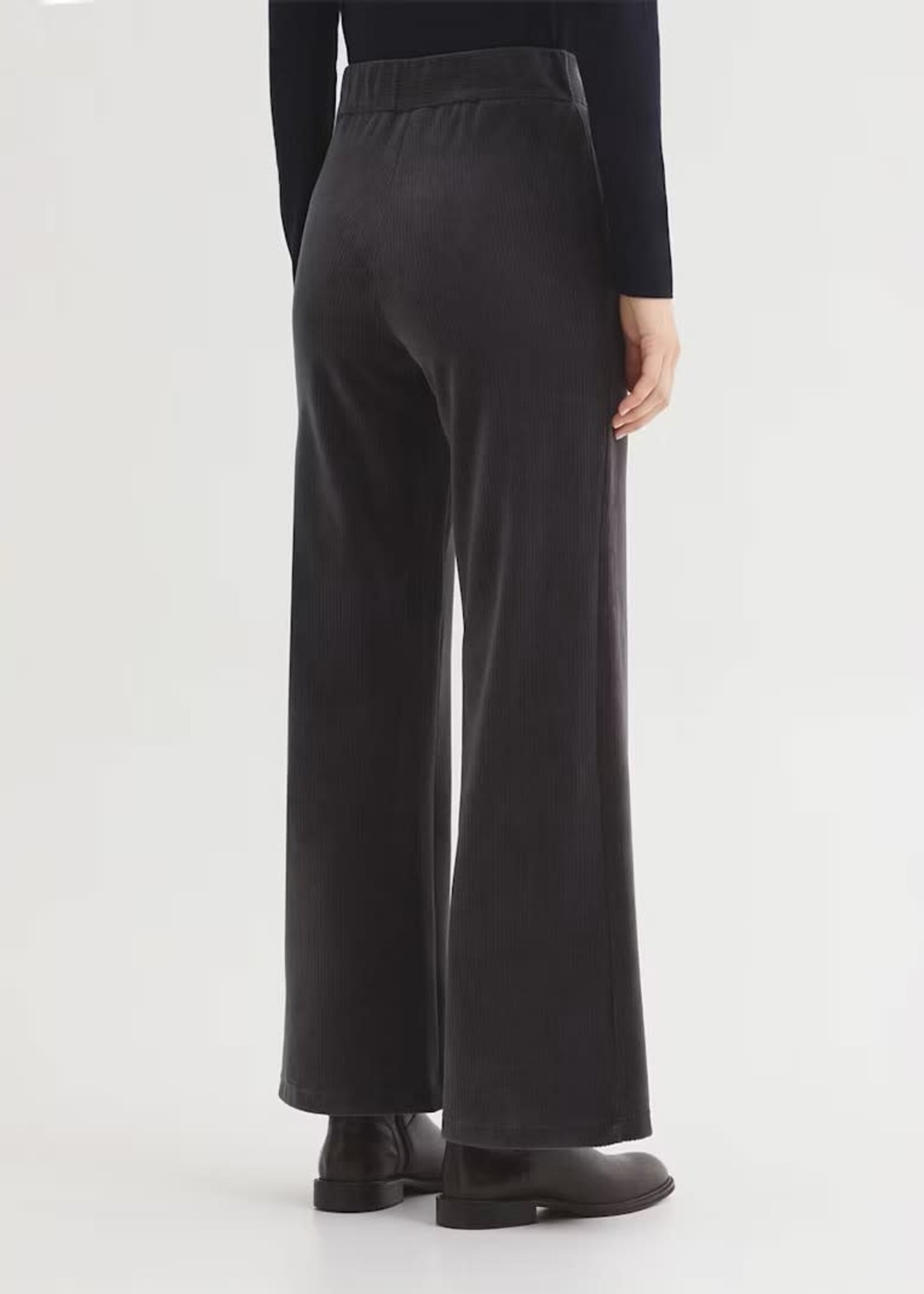 NICE THINGS NICE THINGS ELASTIC CORDUROY POCKET PAN TROUSERS MID GREY