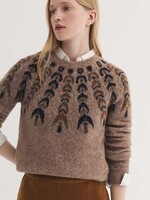 NICE THINGS NICE THINGS ROUND NECK KNIT SWEATER  WITH GRECA NATURAL