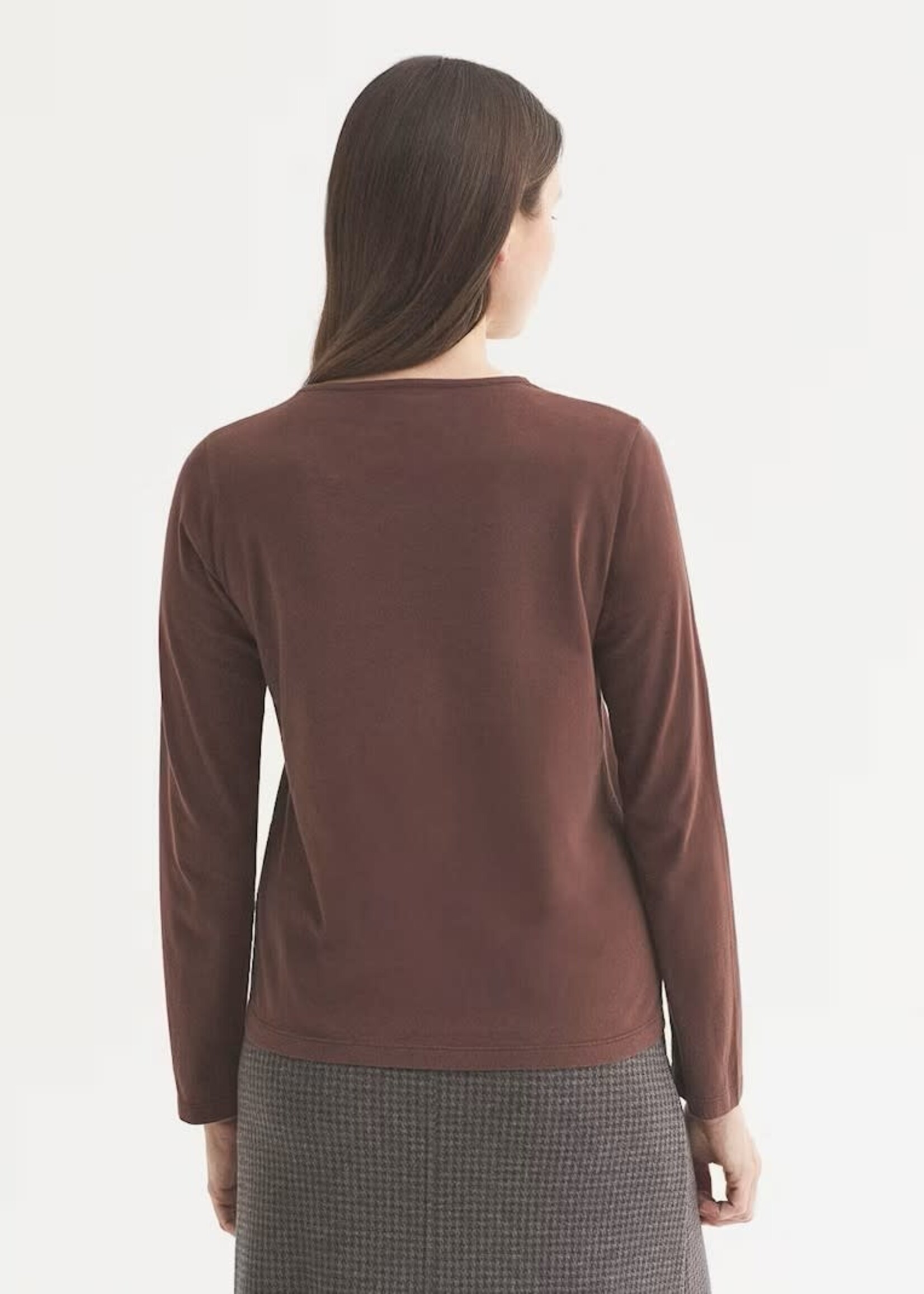 NICE THINGS NICE THINGS OVERDYED T SHIRT 'WOOL CAP FISH' PLUM