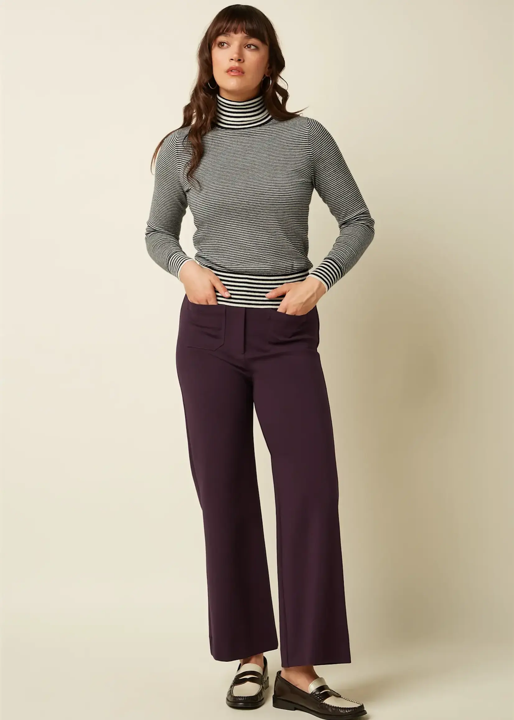 KING LOUIE KING LOUIE CINZIA POCKET PANTS UNI RODEO GRAPE RED