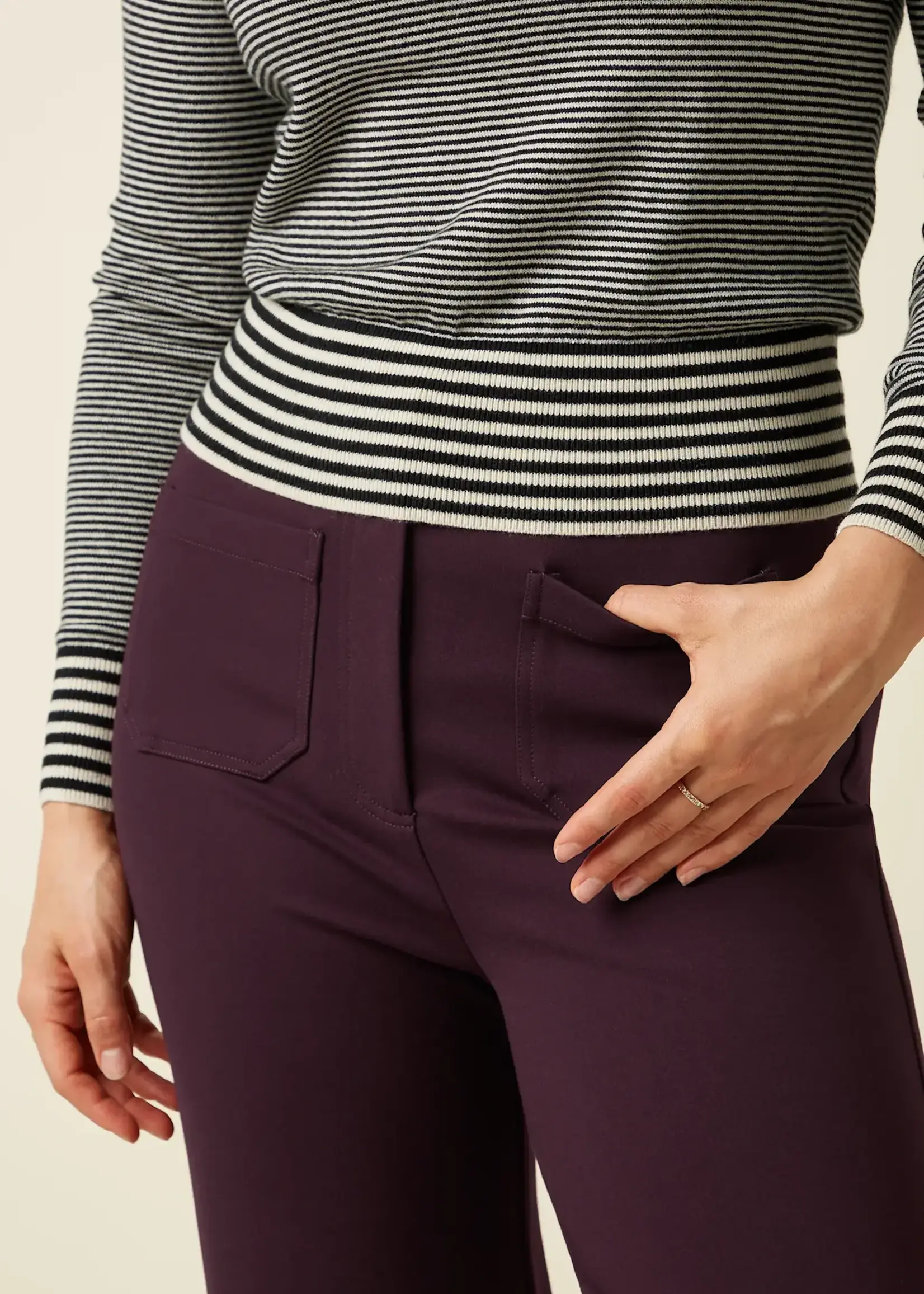 KING LOUIE KING LOUIE CINZIA POCKET PANTS UNI RODEO GRAPE RED