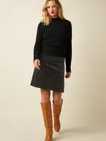 KING LOUIE KING LOUIE BORDER SKIRT FROST BLACK