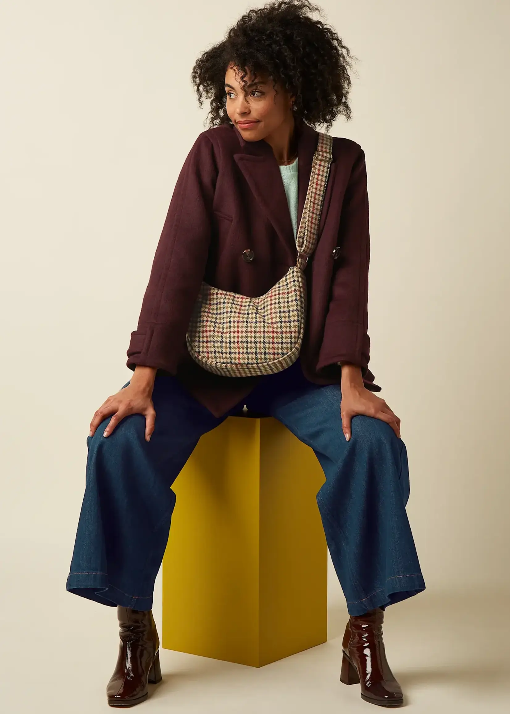 KING LOUIE KING LOUIE FANNY LARGE BASSO CHECK BAG