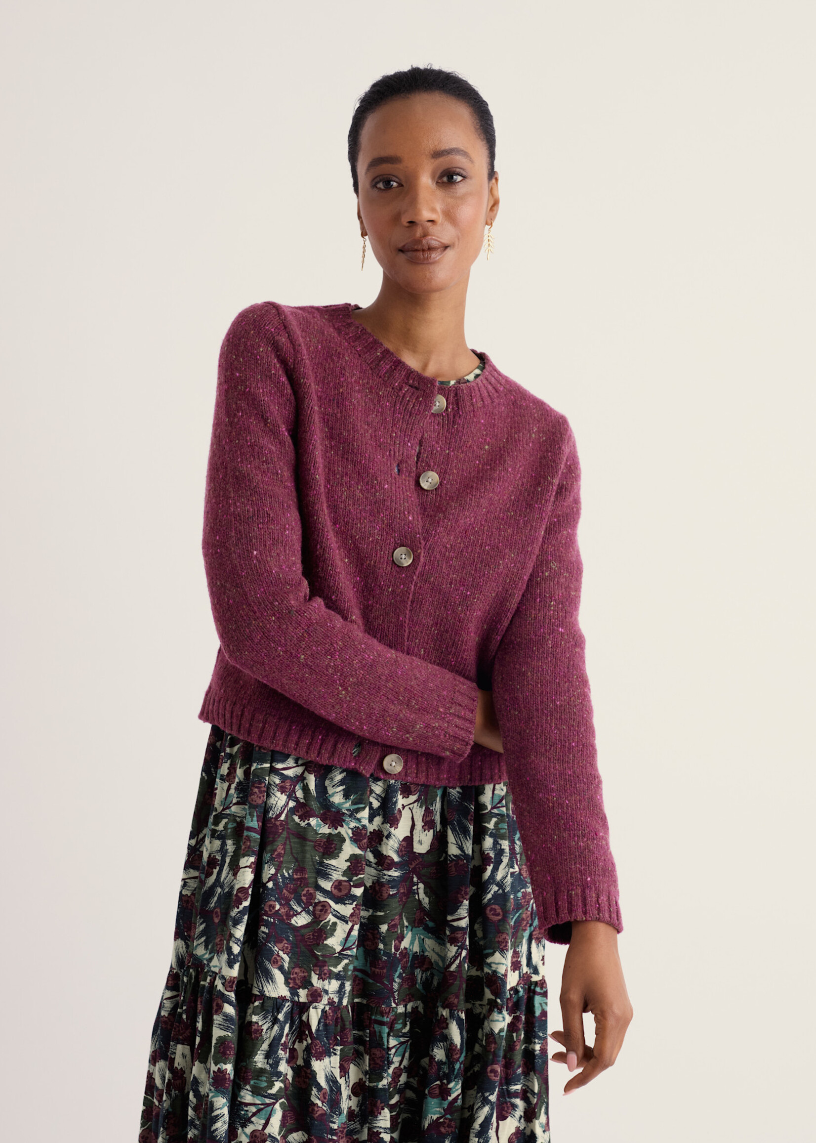 SEASALT CORNWALL SEASALT DAWSON PICK CARDIGAN MERINO DARK HELLEBORE