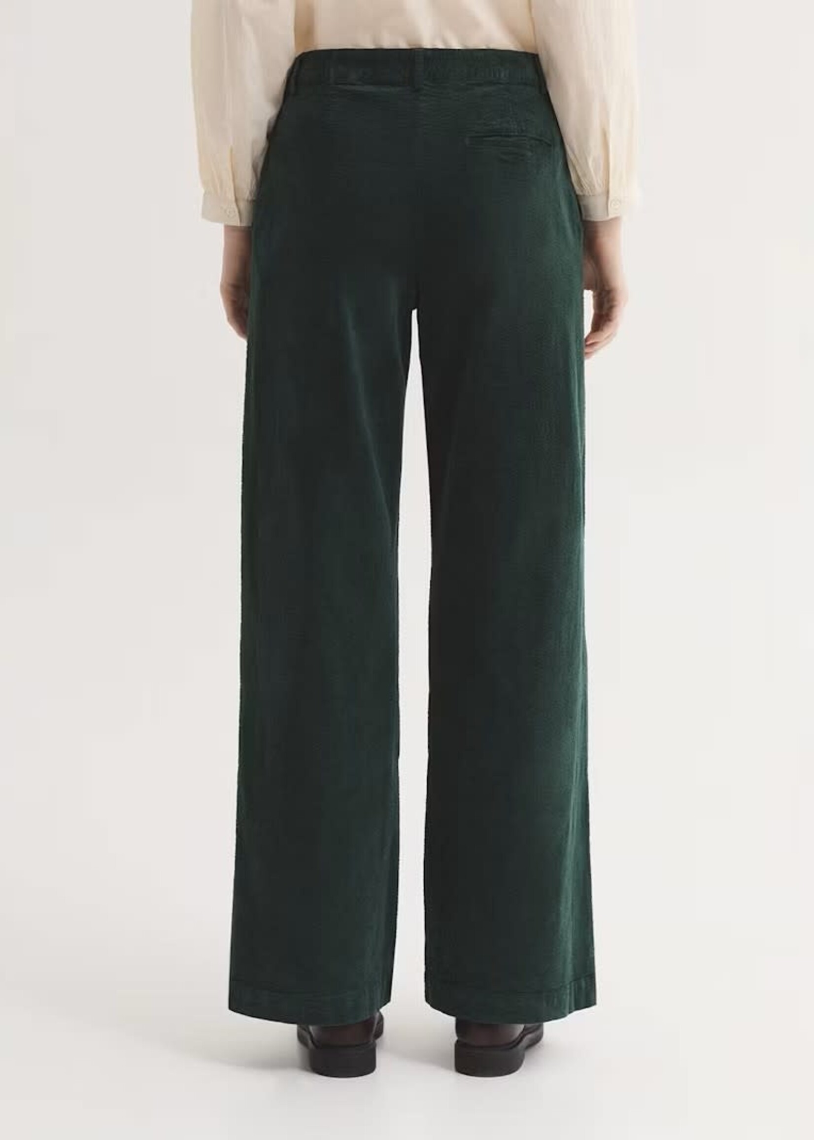 NICE THINGS NICE THINGS EXTRA LONG CORDUROY TROUSERS WILLOW GREEN