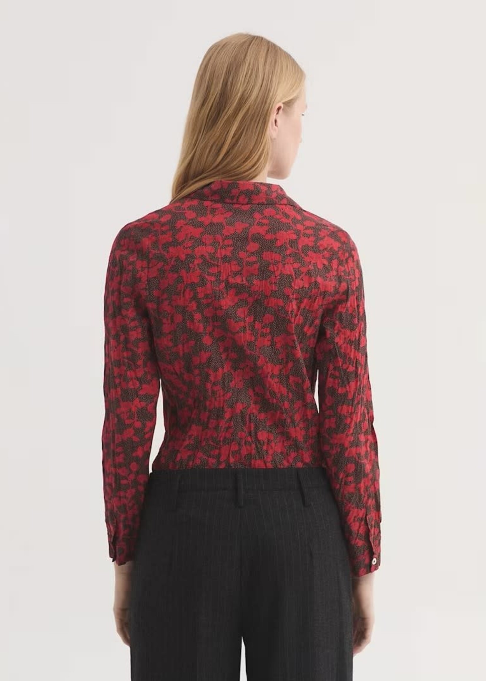 NICE THINGS NICE THINGS ROSE BRANCHES BLOUSE CORAL