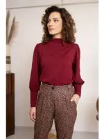 VERY CHERRY VERY CHERRY MAYA TOP SOFT FLEECE BURGUNDY