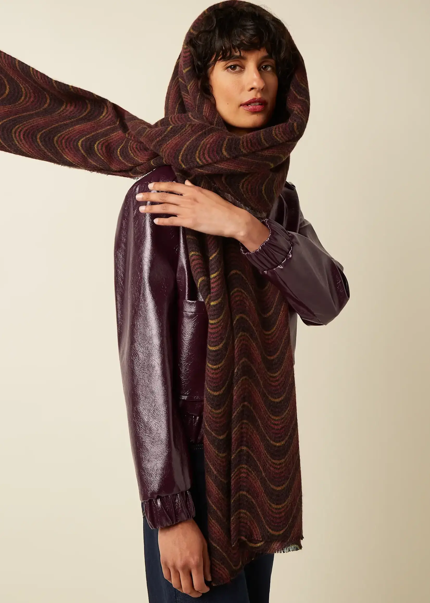 KING LOUIE KING LOUIE JEFFERSON SCARF BITTER CHOCOLATE