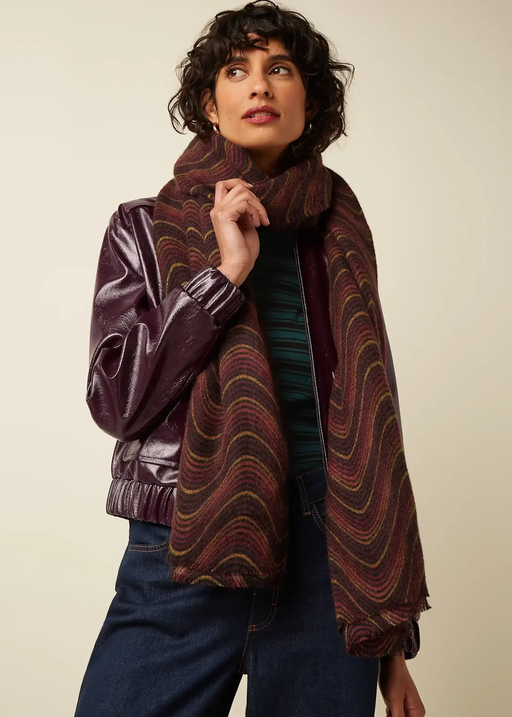 KING LOUIE KING LOUIE JEFFERSON SCARF BITTER CHOCOLATE